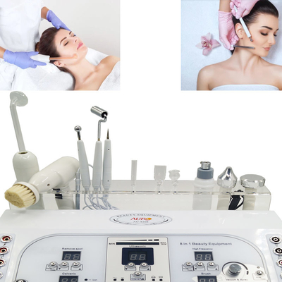 8 em 1 remoção galvânico da etiqueta da pele do vácuo da máquina facial multifuncional ultrassônica
