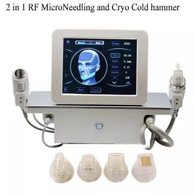 Máquina elétrica RF Microneedling da face lift de Cartidges de 4 agulhas e martelo frio de Cryo