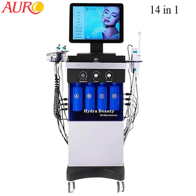 Punhos faciais da máquina 120W 14 do diodo emissor de luz Hydradermabrasion dos cuidados com a pele BIO hidro
