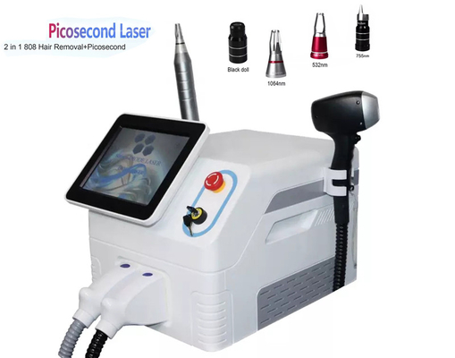 2 no sistema da remoção do cabelo do laser do diodo da máquina 808nm da remoção da tatuagem do laser de 1 picosegundo