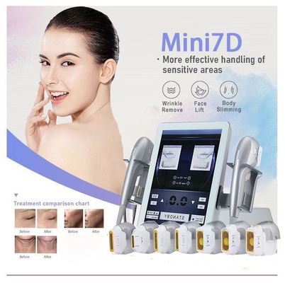 máquina da remoção do enrugamento da face lift de 7D Hifu com 7 cartuchos 1500W