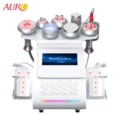 pele do olho da máquina do emagrecimento do corpo da cavitação 80KHz que alisa a solução preta de desvanecimento do círculo com as 8 almofadas do laser