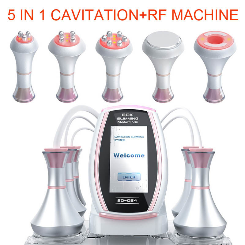 máquina 5 do emagrecimento da cavitação do vácuo 50W em 1 remoção ultrassônica das celulites da cavitação de 80K RF
