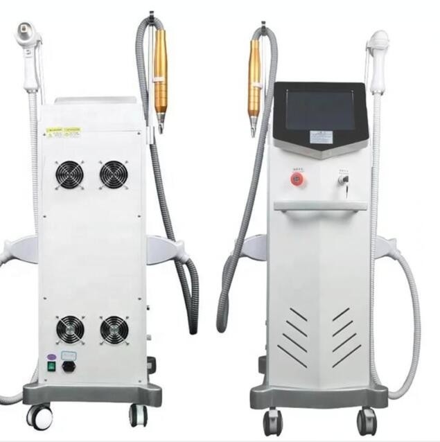 Máquina 2 da remoção da tatuagem do CE em 1 dispositivo da remoção do cabelo do laser do diodo do sistema de refrigeração 808nm do interruptor de Picosecond+Q