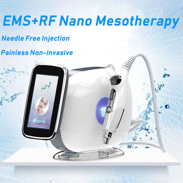 Arma meso indolor da máquina portátil da radiofrequência do EMS RF nenhum dispositivo de Mesotherapy da agulha