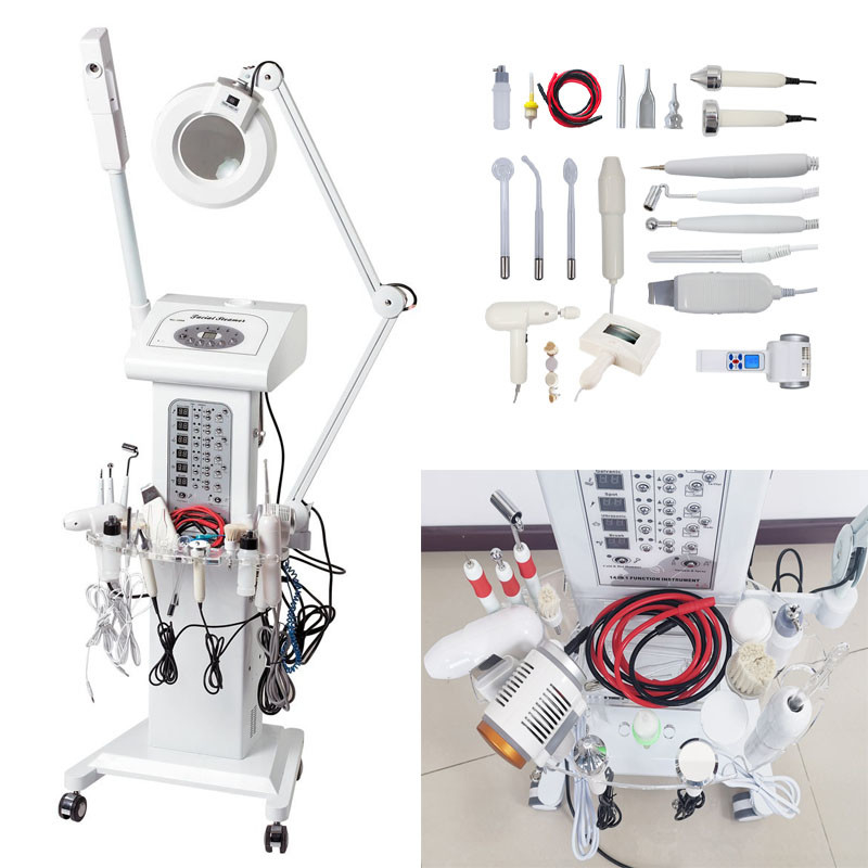 Máquina facial multifuncional 14 do purificador da pele em 1 cor branca para termas